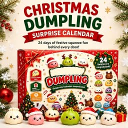 Squishy 2026 New Christmas Advent Calendar, 24 Days Countdown Surprise Box, Dumpling Slow Rebound Squishies Squeeze Sensory Gift