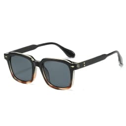 Square Black Myopia Sunglasses Men Women Finished Tinted Lenses Prescription Eyewear Negative Diopter for Outdoor Sun Shade