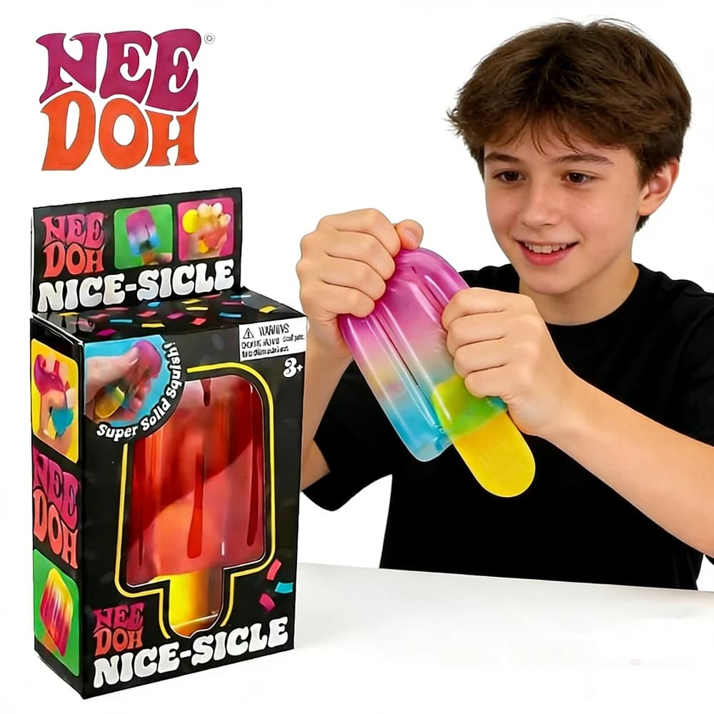 Needoh Schylling Duang Cube Sensory Toy, Gradient Popsicle Stress Relief Cube, Calms Anxiety, Boosts Focus & Aids ADHD