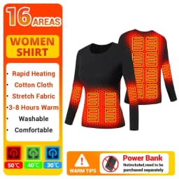 Men's Heated Thermal Underwear Set Women Winter Outdoor Sports Underwear 28 Heating Areas Heated Shirt Pant USB Electric Heating