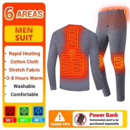 Men's Heated Thermal Underwear Set Women Winter Outdoor Sports Underwear 28 Heating Areas Heated Shirt Pant USB Electric Heating