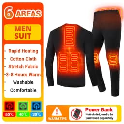 Men's Heated Thermal Underwear Set Women Winter Outdoor Sports Underwear 28 Heating Areas Heated Shirt Pant USB Electric Heating