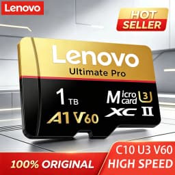 Lenovo Original 128GB Micro SD Card UHS-I A1 V60 Memory TF Card for Smartphone Camera Drone 4K Video Recording