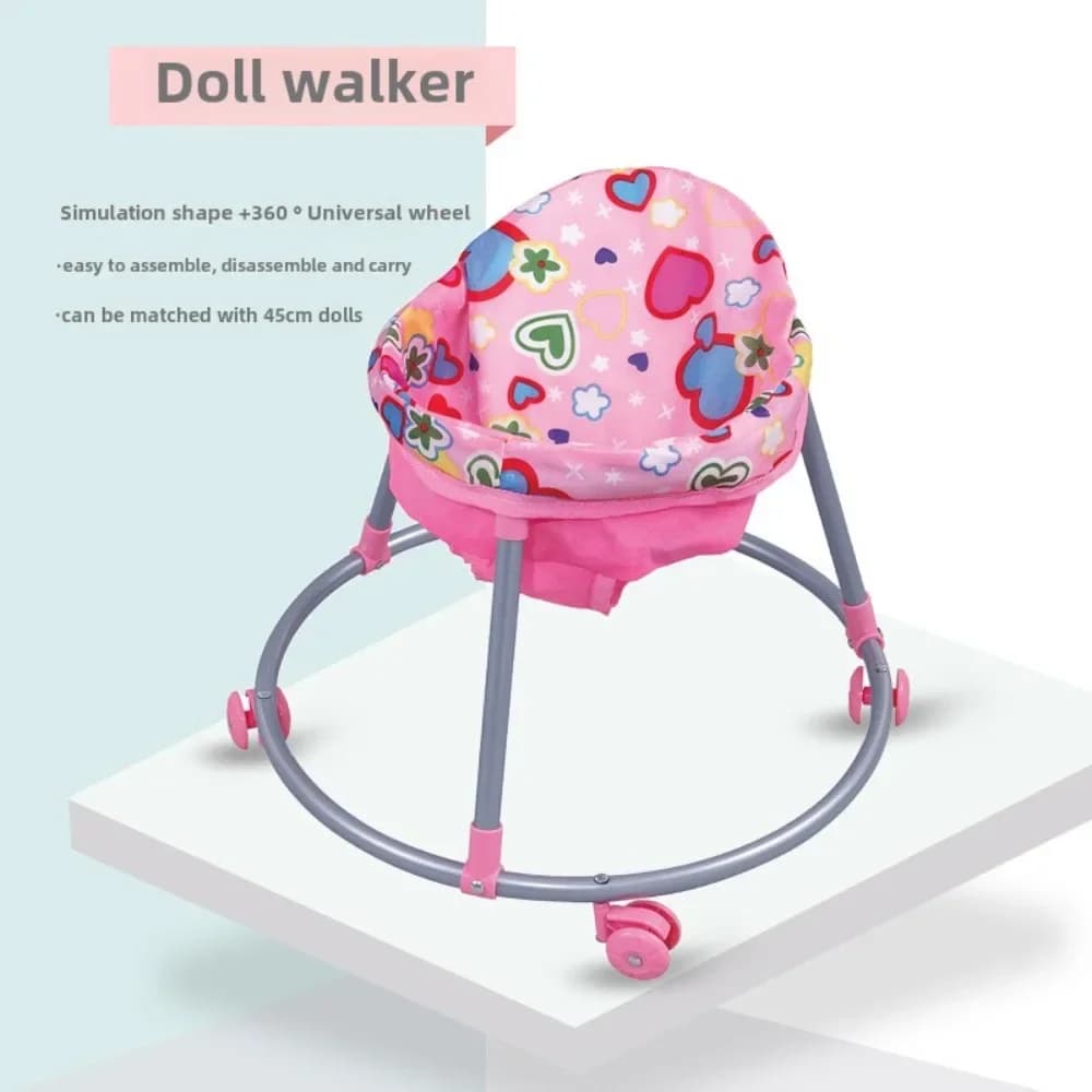 Folding Doll Strollers Walker Walking Chair Girl Playing House Simulated Furniture Children's Toy Car