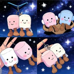 Multiplestyles Plush Cotton Cat Candy Two Tone Cute Soft Two Tone Keychain Bag Pendant Plush Bag And Car Decoration Holiday Gift