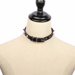 2022 New Spike Choker Punk Collar Female Women Men Black Leather Studded Rivets Chocker Necklace Goth Jewelry Gothic Accessories