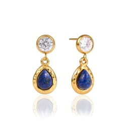 Youthway Water Drop Natural Stone Zircon Drop Earring For Women 18K Gold PVD Plated Stainless Steel Waterproof Earring Jewelry