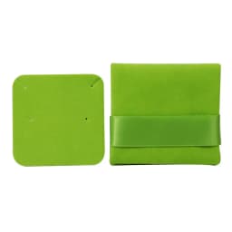 New Velvet Jewelry Storage Bag Knitted Fabric Flip Ribbon for Earrings Necklace Square Socket Gifts Thicken Packaging Wholesale