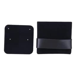 New Velvet Jewelry Storage Bag Knitted Fabric Flip Ribbon for Earrings Necklace Square Socket Gifts Thicken Packaging Wholesale