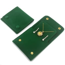 New Velvet Jewelry Storage Bag Knitted Fabric Flip Ribbon for Earrings Necklace Square Socket Gifts Thicken Packaging Wholesale