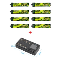 BETAFPV LAVA II 1S 680mAh Battery ForAir75, Meteor75 Pro Whoop Drone FPV For 6 Ports 1S Battery Charger & Adapter