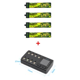 BETAFPV LAVA II 1S 680mAh Battery ForAir75, Meteor75 Pro Whoop Drone FPV For 6 Ports 1S Battery Charger & Adapter