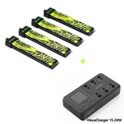 BETAFPV LAVA II 1S 680mAh Battery ForAir75, Meteor75 Pro Whoop Drone FPV For 6 Ports 1S Battery Charger & Adapter