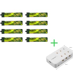 BETAFPV LAVA II 1S 680mAh Battery ForAir75, Meteor75 Pro Whoop Drone FPV For 6 Ports 1S Battery Charger & Adapter
