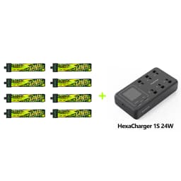 BETAFPV LAVA II 1S 680mAh Battery ForAir75, Meteor75 Pro Whoop Drone FPV For 6 Ports 1S Battery Charger & Adapter