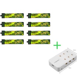 BETAFPV LAVA II 1S 680mAh Battery ForAir75, Meteor75 Pro Whoop Drone FPV For 6 Ports 1S Battery Charger & Adapter