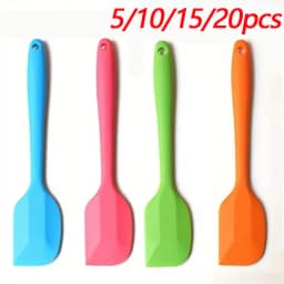 5/10/15/20PCS Random Color Silicone Spatulas Cream Spatula Cake Cream Scraper Baking Cake Tool Heat-resistant Seamless Scraper