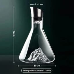 1500ML Iceberg Whisky Wine Decanter Handmade Lead-free Crystal Wine Pourer Carafe Thickened Wine Dispenser Pot Bar Accessories