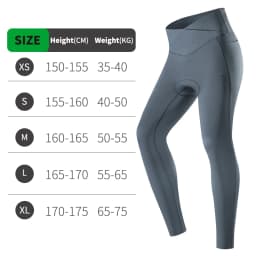 WOSAWE Womens Cycling Pants Mountain Bike Cycling Trousers Anti-sweat 5D Anti Slip Padded Gel Racing Bicycle Pants Tights