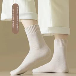 3 Pairs Winter Warm Cashmere Wool Socks Women Markron Thicken Snow Boot Socks Warm Plush Hairy Soft Mid Tube Floor Sleep Socks