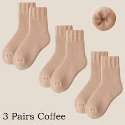 3 Pairs Winter Warm Cashmere Wool Socks Women Markron Thicken Snow Boot Socks Warm Plush Hairy Soft Mid Tube Floor Sleep Socks