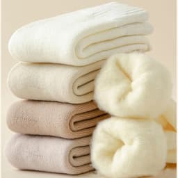 3 Pairs Winter Warm Cashmere Wool Socks Women Markron Thicken Snow Boot Socks Warm Plush Hairy Soft Mid Tube Floor Sleep Socks