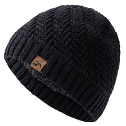 Unisex Peak Labal Winter Hats Fashion Knitted Hats For Men And Women Beanie Cap Outdoor Plush Fur Lined Warm Sports Hats
