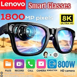 Lenovo Smart Glasses 2026 New AI Translation Bluetooth Conversation Recording Listening To Music Men Women Smart Sunglasses