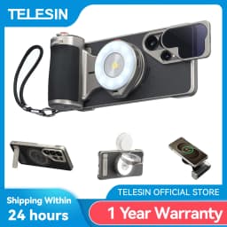 TELESIN Master Grip Kit for SAMSUNG S26 Ultra Magnetic Phone Camera Grip 3200mAh Battery Wireless Charging ND Filter Fill light