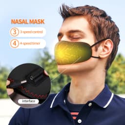 Electric Heating Nose Pad Winter Nose Warmer 3 Temperature Settings Hot Compress Face Cover for Stuffy Allergic Rhinitis