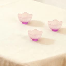 4 Pieces Glazed Glass Frosted Pink Sakura Japanese Teacup, Pink Glazed Lady, Household Flower Teacup, Tea Cup, Petal Cup