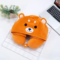Women/Men U Shape Travel Pillow Cartoon Cute Hoodie Animals Neck Pillow Office Airplane New Neck Cushion For Sleep Outdoor