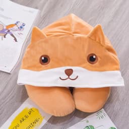 Women/Men U Shape Travel Pillow Cartoon Cute Hoodie Animals Neck Pillow Office Airplane New Neck Cushion For Sleep Outdoor