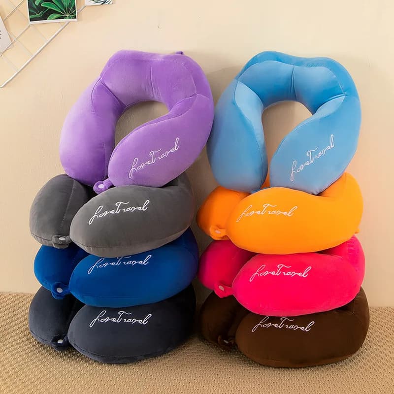 Neck Pillow Airplane Car Pillow Travel Healthcare Soft Travel Pillow U Shaped Nap Neck Cushion PP Cotton