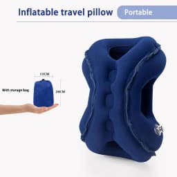 Inflatable Travel Pillows for Airplanes, Blow Up Travel Pillow for Train Office Car with Chin and Neck Support for Sleep Support