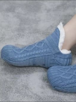 1Pair Thick Warm Sleep Socks Slippers Women Girls Autumn Winter Velvet Home Floor Socks Non Slip Mid Tube Kawaii Cute Socks New