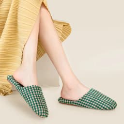 Comfort Warm Satin Couple Cotton Shoes Concise Casual Home Slippers Fashion Checkered Non-slip Designer Shoes Pantuflas De Mujer