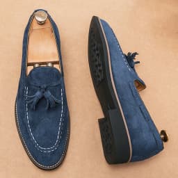 New Tassel Loafers Men's Green Brown Pointed Suede Leather Casual Shoes Wedding Dress Homecoming Footwear Zapatos Hombre