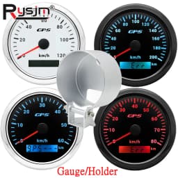 85mm GPS Speedometer Odometer Gauge 0-120MPH 160MPH 120KMH 200kmh with 7Colors Backlight For Car Boat Motorcycle Truck 12V/24V