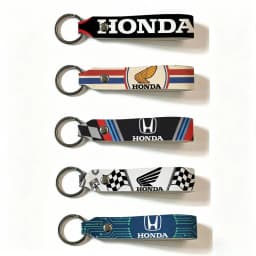 FOR HONDA RACING RIDE PU Leather Keychain Minimalist Key Holder Durable Key Organizer Car Keys Bag Accessories Gift