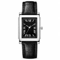 New Men’s Square Quartz Wristwatch Vintage Roman Numeral Dial Leather Band Analog Watch Business Dress Male Watch Orologio Uomo
