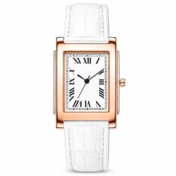 New Men’s Square Quartz Wristwatch Vintage Roman Numeral Dial Leather Band Analog Watch Business Dress Male Watch Orologio Uomo