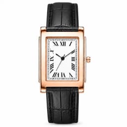 New Men’s Square Quartz Wristwatch Vintage Roman Numeral Dial Leather Band Analog Watch Business Dress Male Watch Orologio Uomo