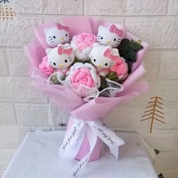 Sanrio Artificial Rose Bouquets and Hello Kitty Preserved Rose Bouquets Are Perfect for Home and Wedding Decorations