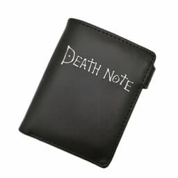 Death Note Anime Black PU Leather Short Wallet with Card Holders Zipper Pocket for Boys Girls Gift