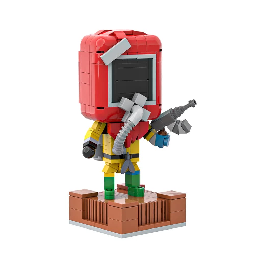 MOC Rust Hazmat Doll Model Building Blocks Sets Game Protective Suit Fighting Mecha Figure Assembled Bricks Toy Adult Gift