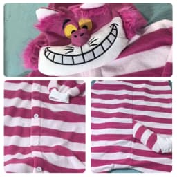 Cheshire Cat Onesie Pajamas Cosplay Costume for Adults Family Animal Outfit Stage Performance Anime Convention Party Halloween