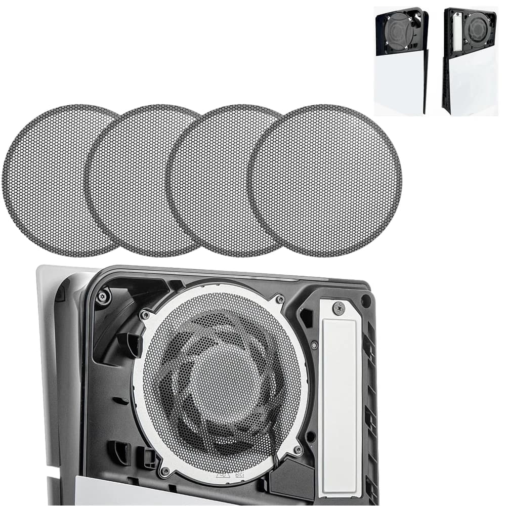 4PCS For PS5 Slim Heatsink Fan Dust Filter Breathable Ventilation Dustproof with Cooling Vents for PS5 Slim Game Accessories