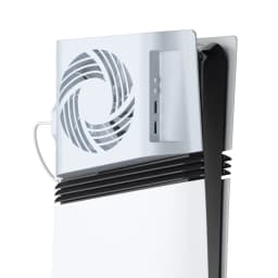 RGB Temperature Sensing Side-mounted Cooling Fan For PS5 Slim Digital/Disc Version 2 USB Ports Host Side Cooler For PS5 PRO