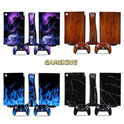 Sticker for PS5 Disk Console and 2 Controller Vinyl Decal Decorative Wrap Cover for Game Skin
